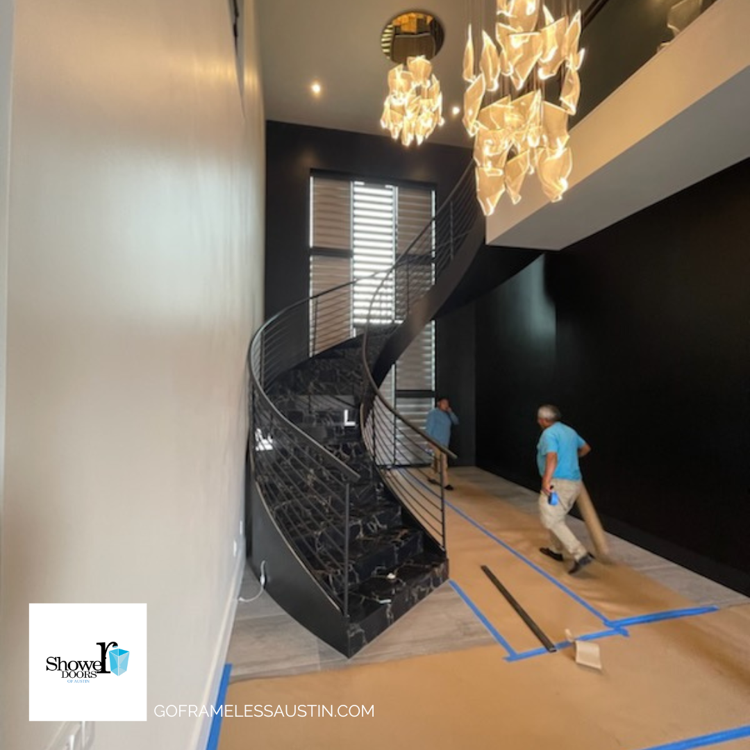 Crafting Elegance: Custom Glass Hand Railings for a Spiral Staircase ...